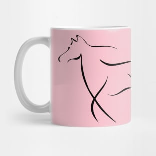 Horse Sport Discreet Drawing Birthday Gift Mug